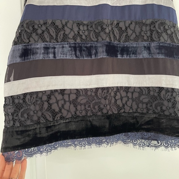 Ann Taylor Loft Velvet Lace Striped tank - S - Picture 5 of 8